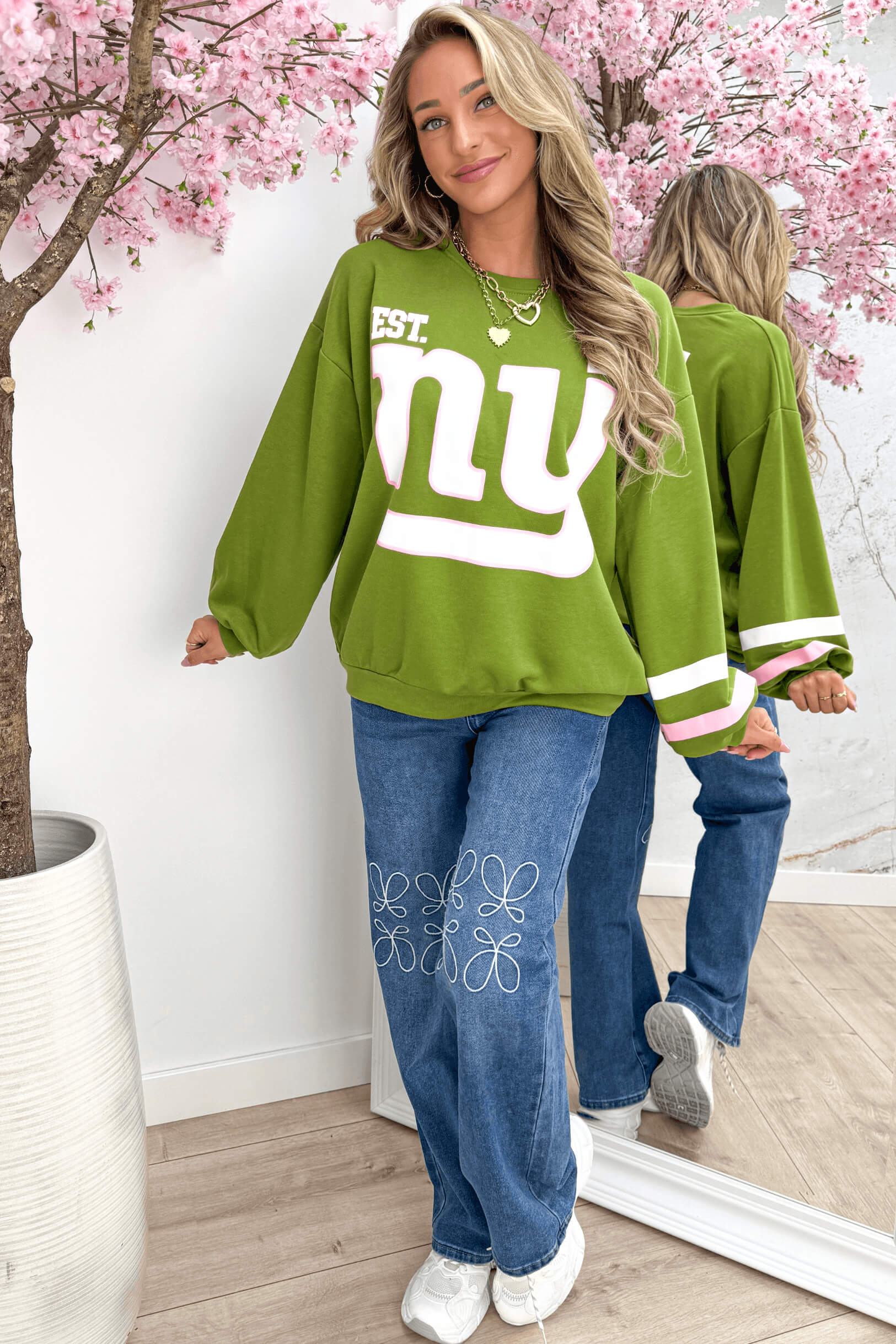 Ny oversized sweater - olive