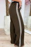 Pantalon rayé Juste pour toi - Marron
