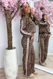 Wild stripe comfy co-ord - Roze