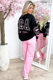 Chicago Oversized Sweater - Black