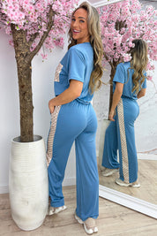 Inspired comfy co-ord - Jeans blue
