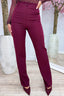 The straight leg trousers - Bordeaux