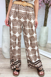 Tulum flowy pants (Incl. riem) - Taupe