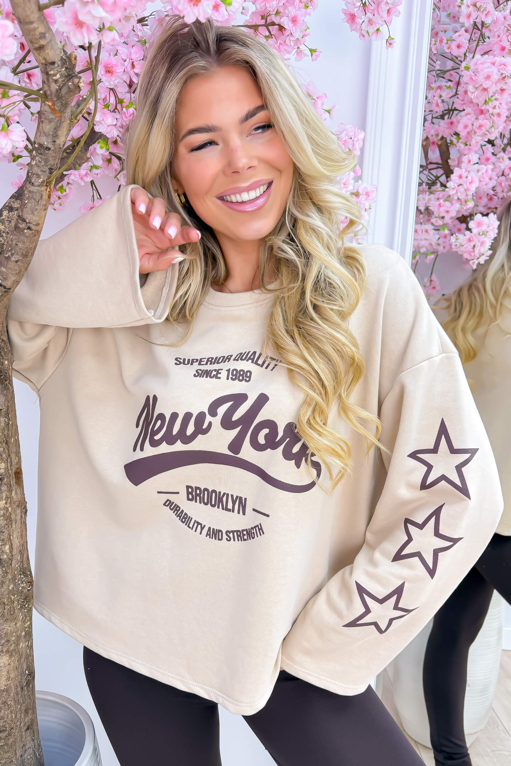 Brooklyn baby star sweater - Beige