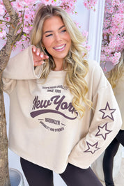 Brooklyn baby star sweater - Beige