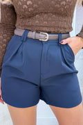 Chic everyday short (Incl. riem) - Navy