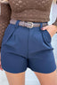 Chic everyday short (Incl. riem) - Navy
