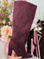 Suede luxury heels - Bordeaux