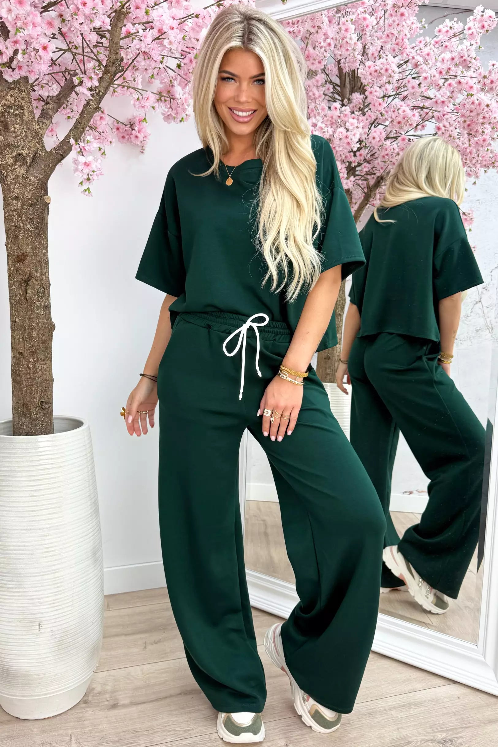 Say less comfy co-ord - Dk. groen