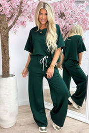 Say less comfy co-ord - Dk. groen