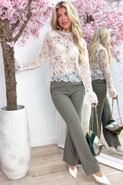 Blooming Cutie Paillet Top - White