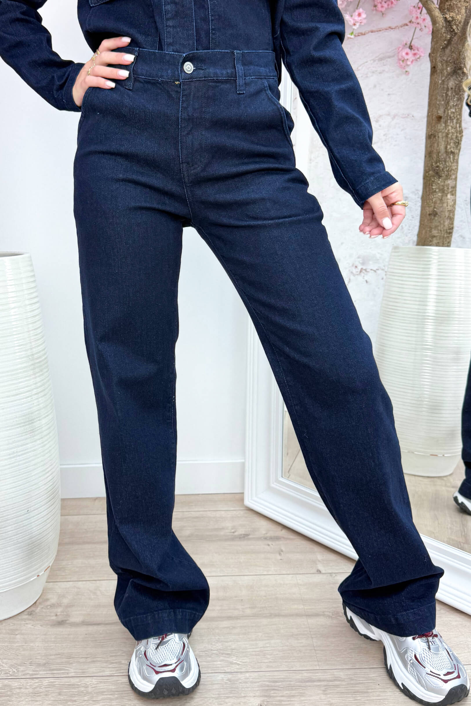 Midnight denim wide leg jeans - Jeans blue