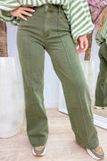 Stitch please wide leg jeans - Army