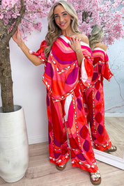 Malta silky co-ord - Koraal