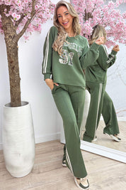 Leopard LA comfy co-ord - Army