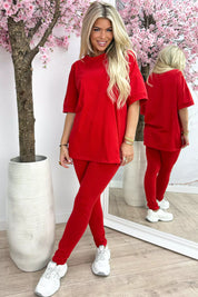 Oh so comfy co-ord - Rood