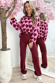 Made to love trui - Bordeaux