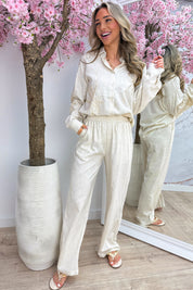 Meet me under the palms co-ord - Beige