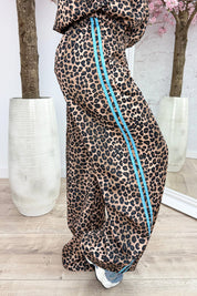 Leopard stripe jogger - Sky blue