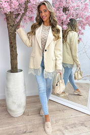 All about lace blazer - Beige