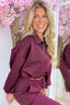 Zip pull and go sweater - Bordeaux