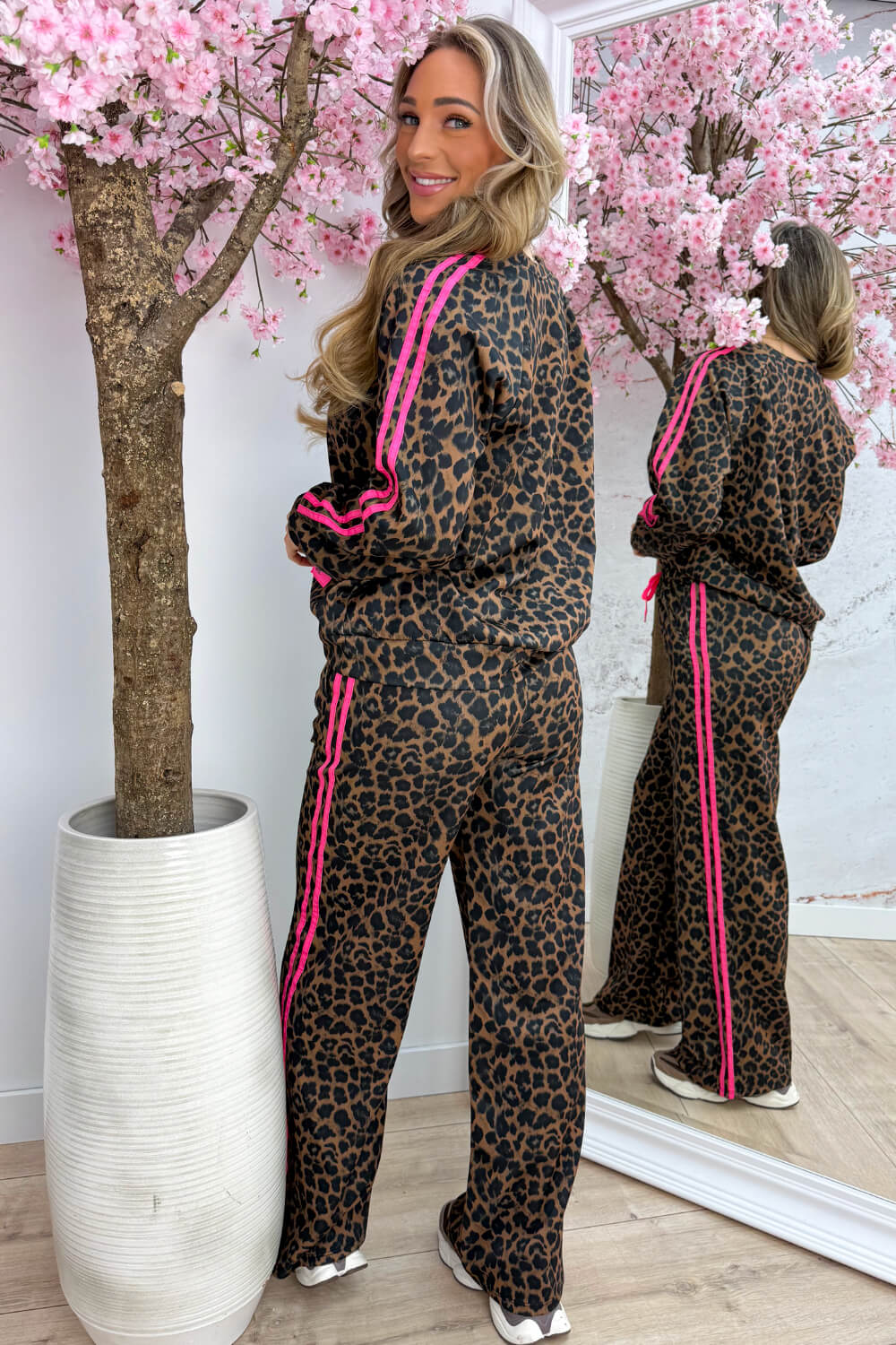 Leopard perfect embleem comfy co-ord - Zwart