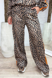 Leopard stripe jogger - Oranje