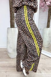 Leopard stripe jogger - Geel