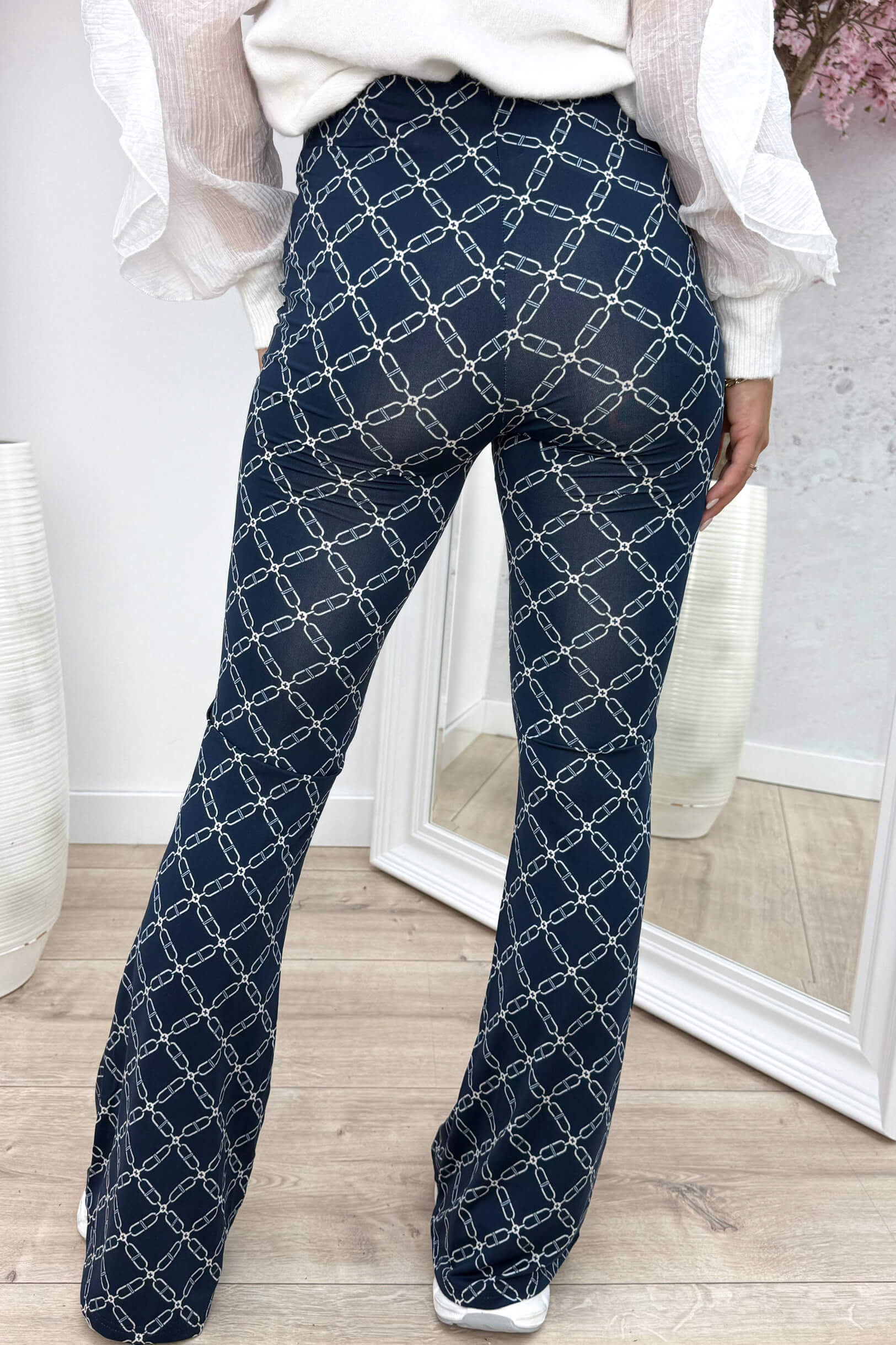Cable travel flair pants - Navy