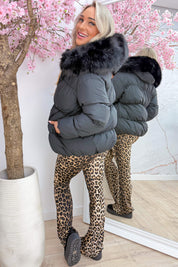 Snowy days are calling winterjas - Zwart
