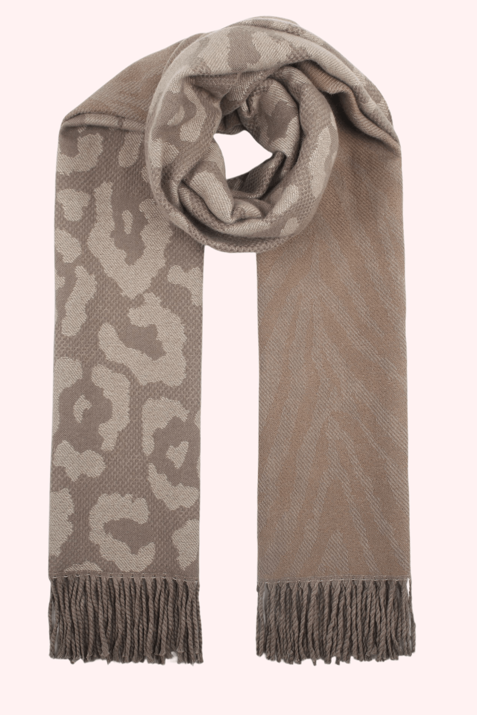Wild prints sjaal - Taupe