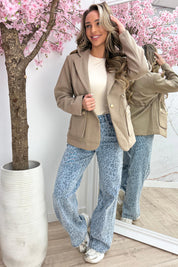 Tailored pocket blazer - Taupe