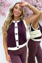 Cozy season gilet - Bordeaux