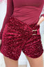 Gold ring sequin skort - Bordeaux
