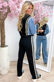 Denim meets comfy co-ord - Zwart