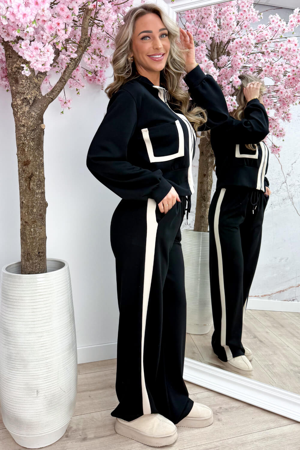 Easy days comfy co-ord - Zwart