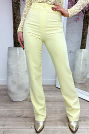 Straight leg pantalon - Geel