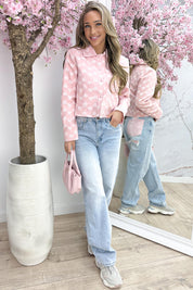Sweet heart jacket - Roze