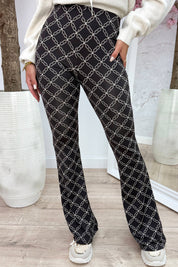Cable travel flair pants - Bruin
