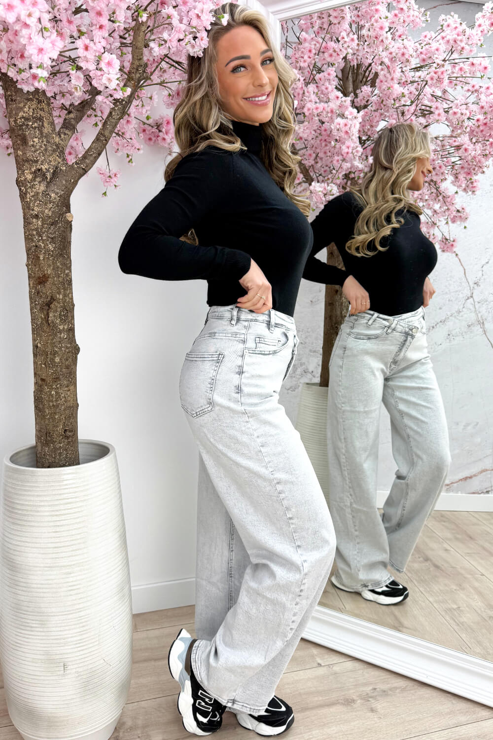 Soft coll topje - Zwart