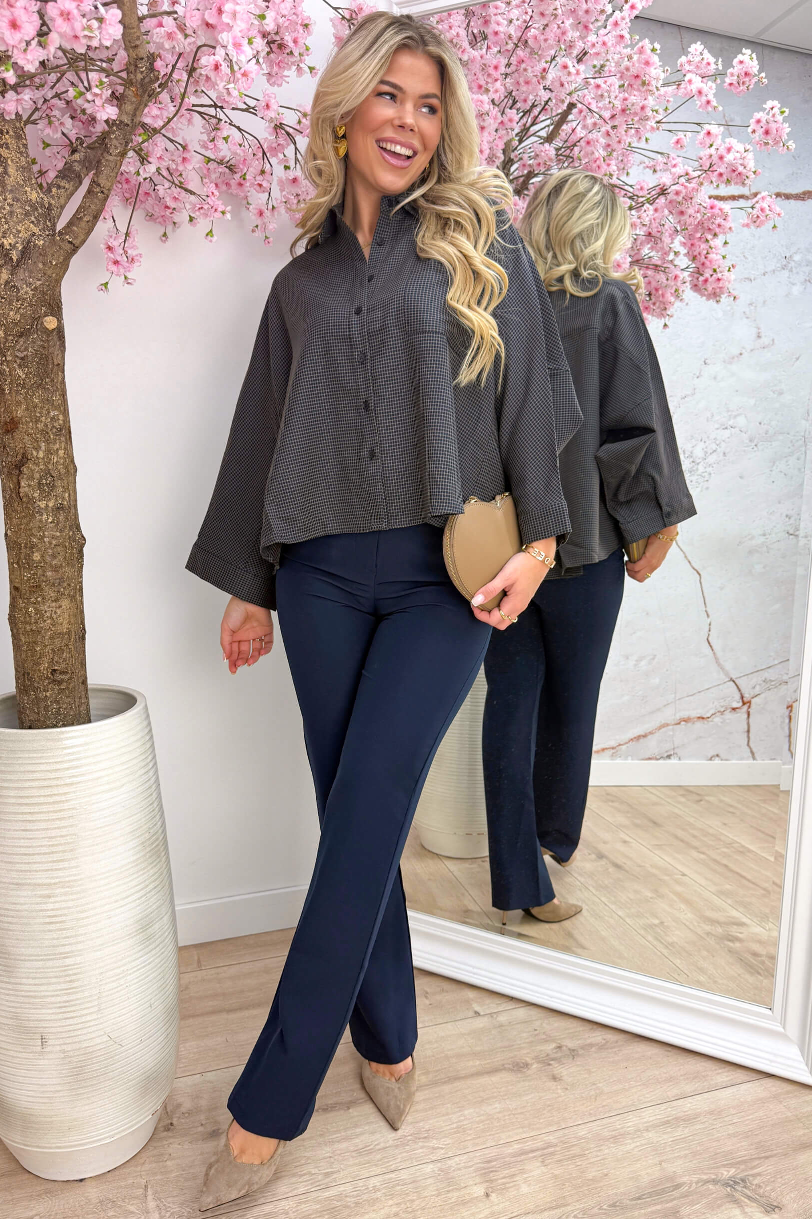 Check me out blouse - Navy