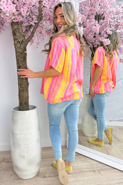 Es vedra cotton blouse - Lt. oranje