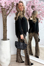 Twice as nice lace trui - Zwart