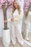 Flowers with a little sparkle comfy co-ord - Beige