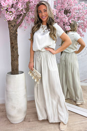 Silky basic topje - Beige