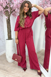 Goldie Lurex Tweed Bag - Bordeaux