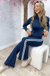 Sporty stripe co-ord - Navy