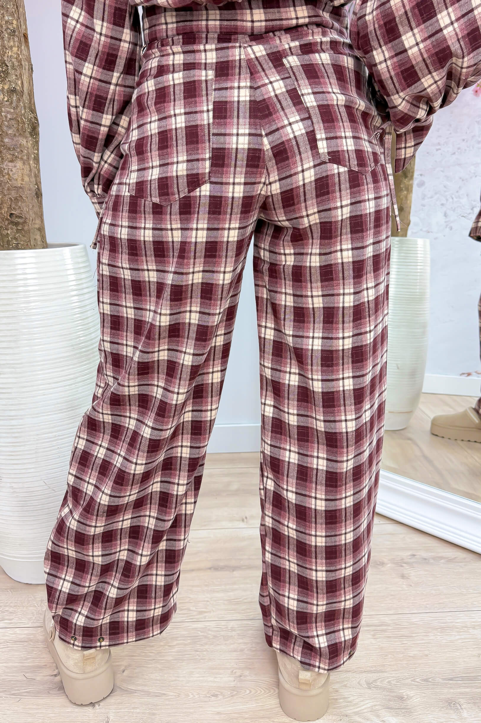 Check it twice pants - Bordeaux