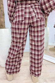 Check it twice pants - Bordeaux