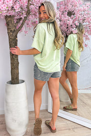 Leopard lightning T-shirt - Olijf